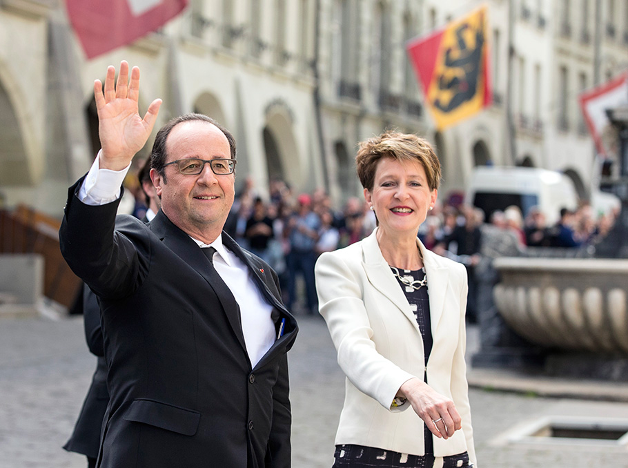 Fotograf Bern, François Hollande und Simonetta Sommargua, von Thomas Hodel